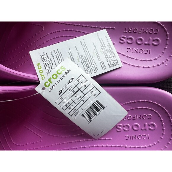 Crocs Classic Slides/Sandals Men's Taffy Pink 206121-6SW Size 15 NEW - Picture 5 of 7